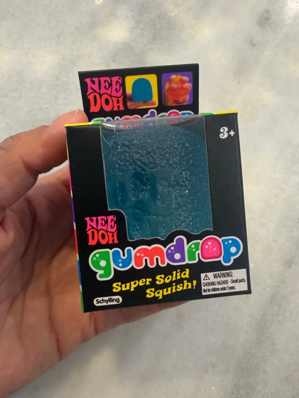 Needoh Gumdrop Super Solid Squish! Kids Sensory Toy - Blue